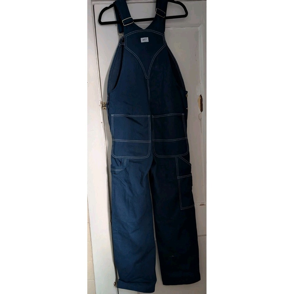 Liberty Denim Bib Overalls Mens Blue Jean Workwear Carpenter Pants  30 x 30